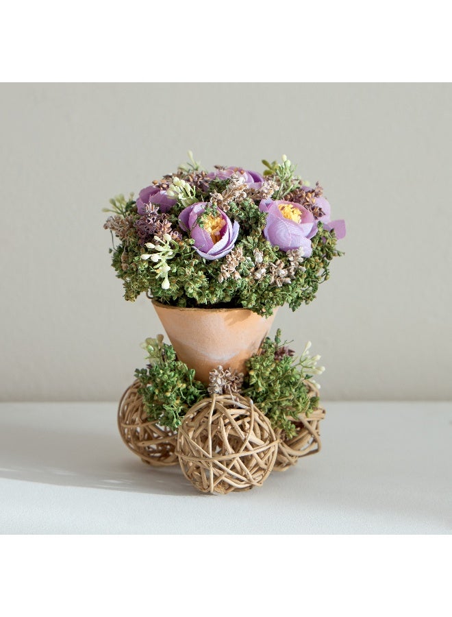 Home Box Caven Ranunculus Arrangement in Brunch Ball Planter 10 x 10 x 15 cm - Image 2