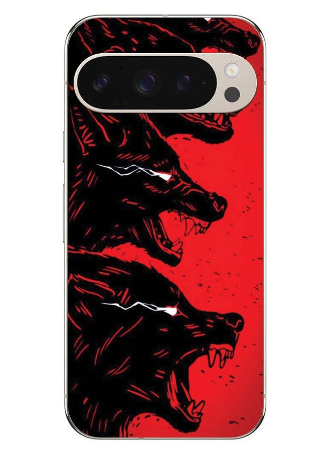 EYE CATCH Printed Protective Case Cover For Google Pixel 9 Pro  -  Black Wolf - Image 1