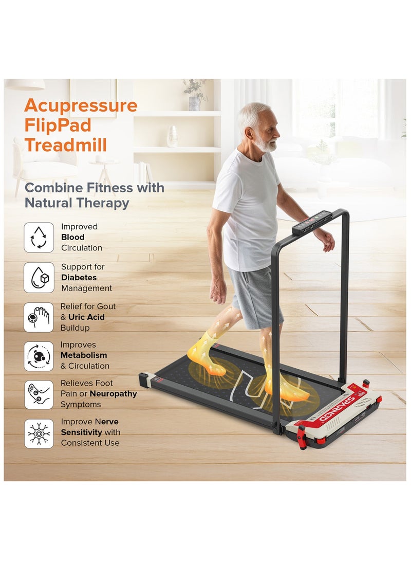 Sparnod Fitness STH-3007 3-in-1 Double-Sided Walking Pad Treadmill for Home Use with Acupressure Massage Pad, 5-Speed Modes, LED Display, Incline, 2.5HP Motor, Supports Up to 120kg  - Image 5