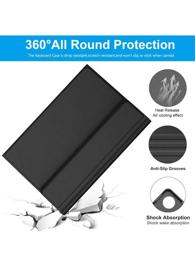 Keyboard case With Mouse for Samsung Galaxy Tab A9 Plus 5G 11 Inch 2023(SM-X210/X216/X218) Ultra-thin PU leather Cover Detachable Bluetooth Keyboard with Arabic and English letter Touchpad and Pen Holder for Galaxy Tab A9+ 11 - Image 3