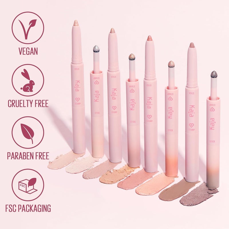 KAJA Eyeshadow Wink Dazzle Ice Illusion Shimmer - 2-in-1 Creamy Stick and Glitter Stamp - Blendable, Long Lasting, Smudge Proof, Vegan, Cruelty-Free - Image 4