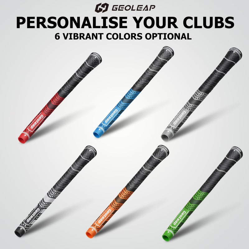 Geoleap Golf Grips Set of 13- Grips with Tapes and Grips with All Repair Kits for Choice,Hybrid Golf Club Grips All Weather Contral, High Feedback & Traction Golf Grips for Men and Women. (Red(Grips with All Repair Kits), Midsize) - Image 4