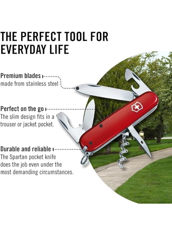 VICTORINOX SPARTAN MEDIUM POCKET KNIVES 1.3603 RED Swiss made pocket knife with 12 functions - Image 5