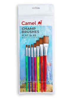 Camlin Camlin Champ Flast Brush Set - Pack of 7 (Multicolor)  - Image 1