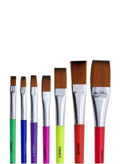 Camlin Camlin Champ Flast Brush Set - Pack of 7 (Multicolor)  - Image 2
