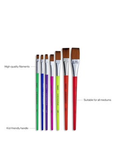 Camlin Camlin Champ Flast Brush Set - Pack of 7 (Multicolor)  - Image 5
