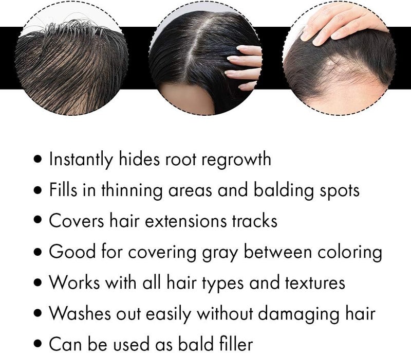 Jerome Russell Hair Color Thickener Spray for Thinning Hair, Jet Black, 3.5 Ounce - Image 4