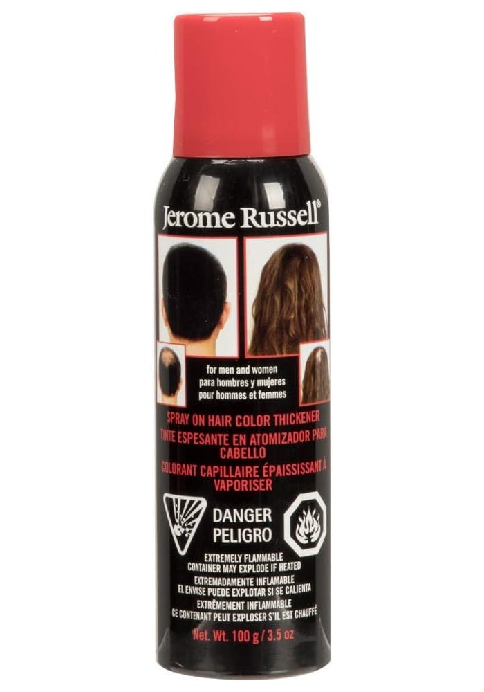 Jerome Russell Hair Color Thickener Spray for Thinning Hair, Jet Black, 3.5 Ounce - Image 1