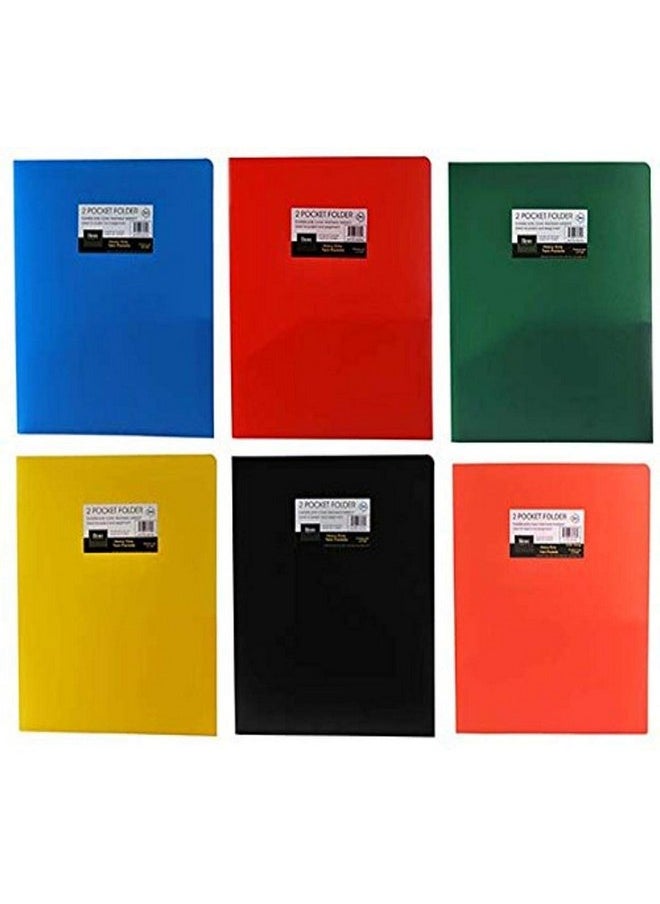Filexec Products 2 Pocket Folder Heavy Duty Opaque Assorted Pack Of 6 (504833132)  - Image 1