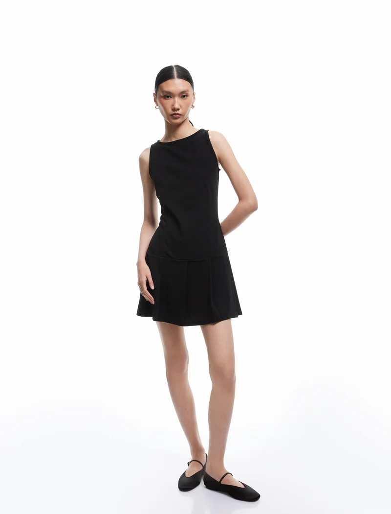 كوتون Mini Pleated Dress