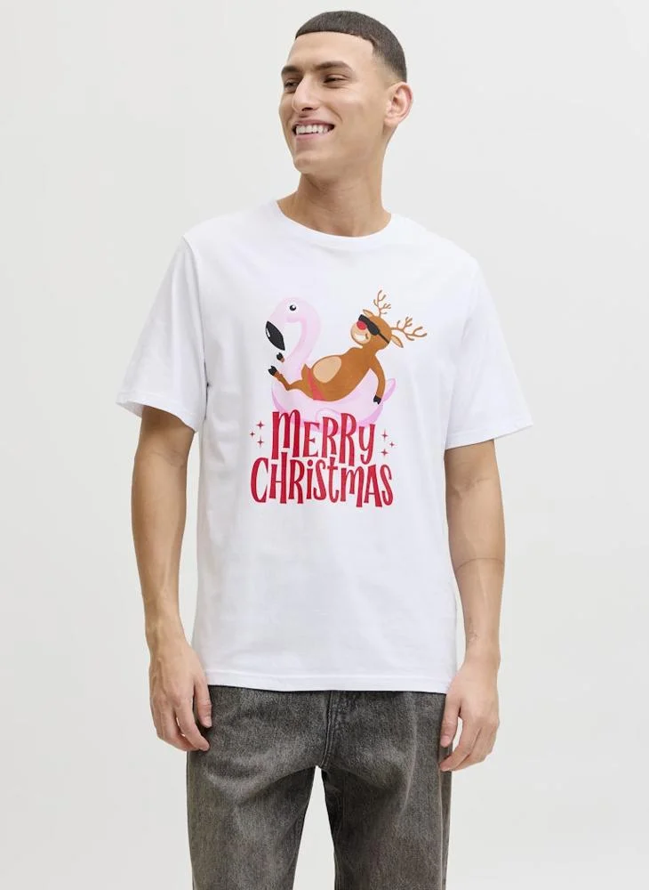 JACK & JONES Christmas Crew Neck T-Shirt