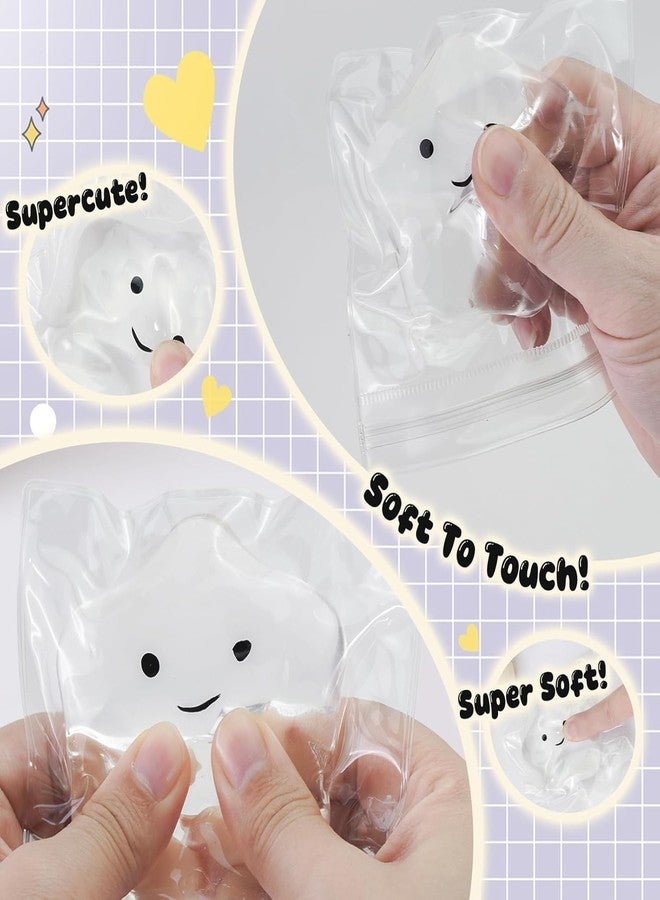 squishy 2 Pcs Taba Squishy Kit, Two Crystal Star Squishies for Desk Focus, Portable Squishy Decor with Pink and Transparent Stars for Personal Space Enhancement - Image 5