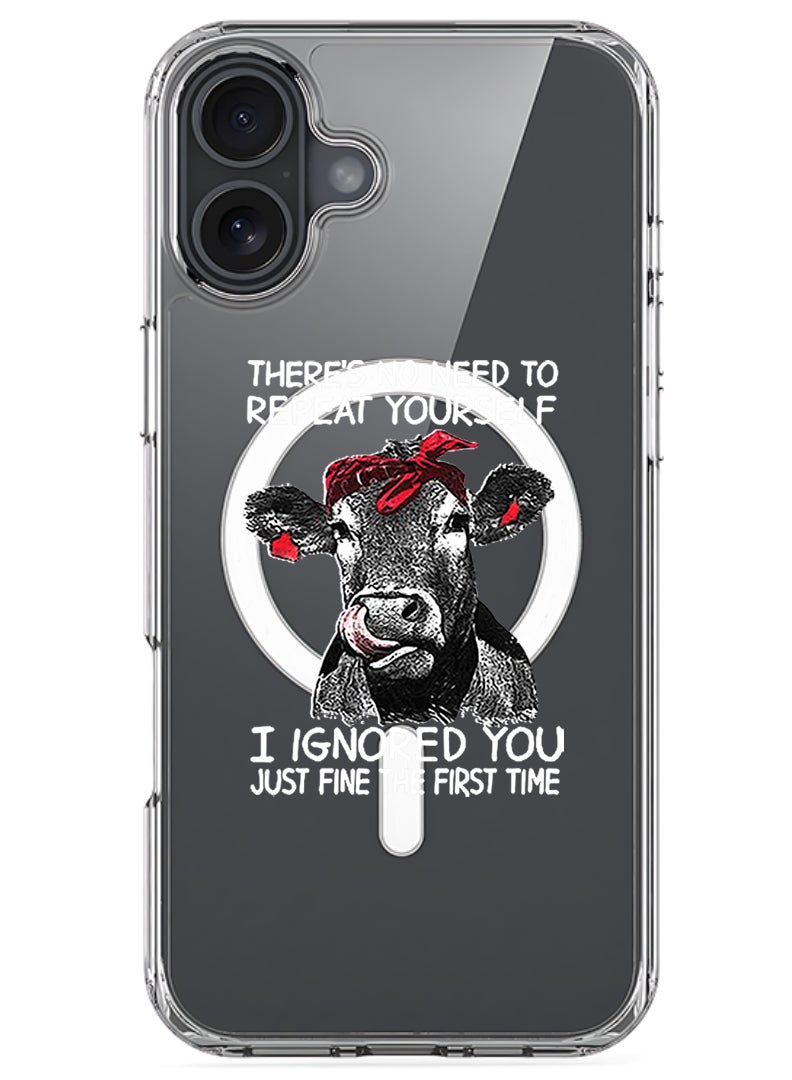 Theodor Magnetic Case for Apple iPhone 17 Compatible with MagSafe Wireless Charging, Shockproof Phone Bumper Cover - there is no ned to repeat yourself - White - Image 1