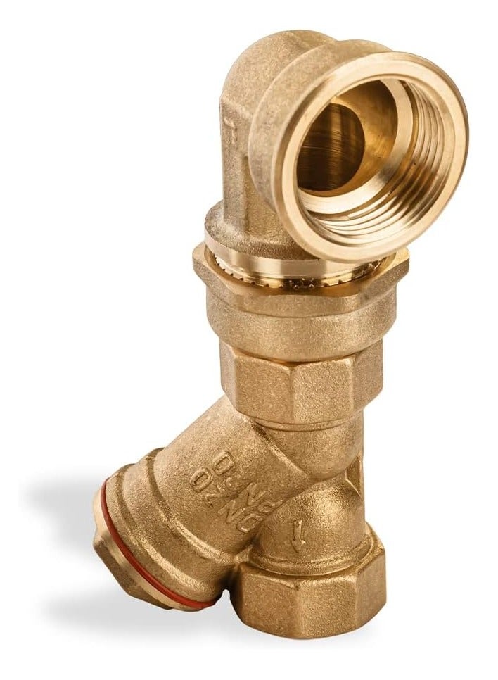 19mm Female Brass Y-Type Strainer, Lead-Free Female Threaded Connection for Pumps, Control Valves, Meters, Steam Traps, Regulators, Water Flow Filter by Metal & Brasco (19mm) - Image 1