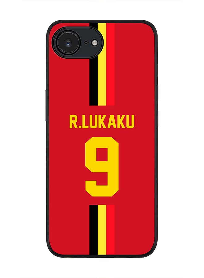 Stylizedd For Apple iPhone 16e Case,Slim fit Camera Protection, Shockproof Thin Phone cover  - Football - Belgium,  R.Lukaku - Image 1