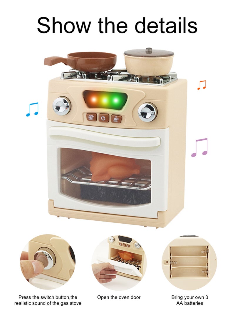 MaBaby Play Kitchen Mini Toy Oven Kids Easy Bake Oven,Kids Oven Kitchen Playset ,Pretend Play Toy Kitchen Set for Children - Image 4