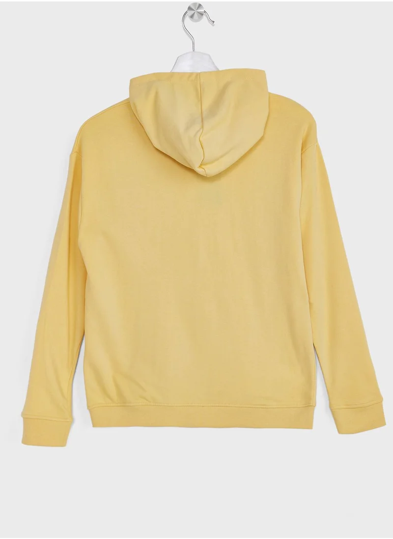 Ripples Boys Casual Printed Hoodie With Pocket