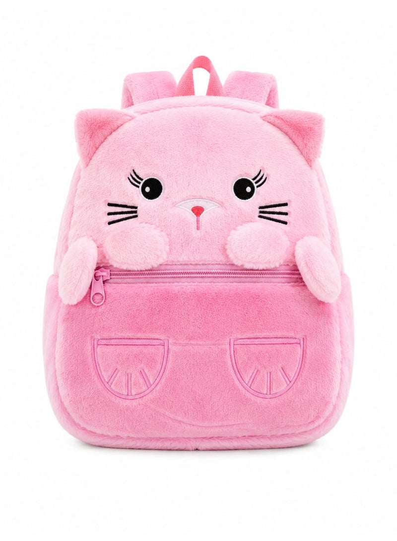 Cute Cat Plush Kids Backpack