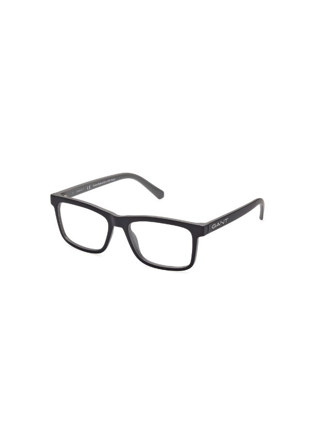 GANT Ga3266 Rectangular Injected Frames For Men Size 53, Matte Black - Image 1