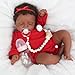 CHAREX Realistic 18 Inch Reborn Baby Doll African American Sleeping Newborn Handcrafted Lifelike Black Skin Perfect for Kids Aged 3 and Up with Accessories - Image 2