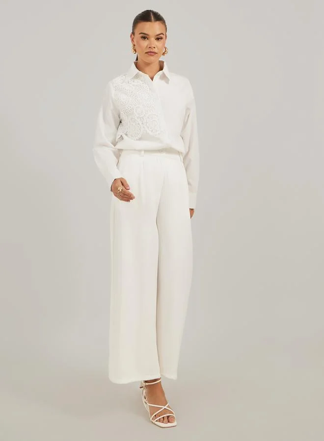 Take Two Embroidery Patch Detail Regular Fit Shirt