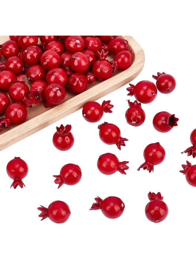 CHGCRAFT 50Pcs Mini 0.79 Inch Artificial Pomegranate Realistic Fake Fruit Lifelike Apple Simulation Foam Pomegranate for Floral Arrangements Halloween Christmas Home Kichen Display Decor - Image 1
