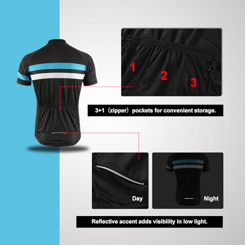 BERGRISAR Men's Cycling Jerseys Short Sleeves Bike Shirt - Image 5