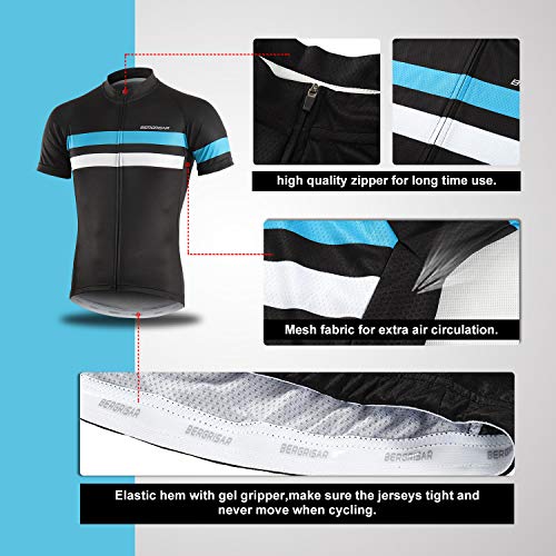 BERGRISAR Men's Cycling Jerseys Short Sleeves Bike Shirt - Image 4