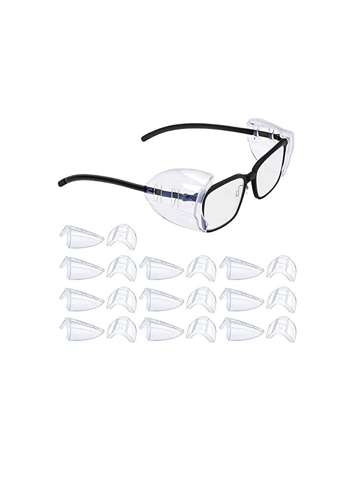 Excefore Side Shields for Eyeglasses Transparent Prescription Glasses, Safety Shields For Prescription Glasses,Slip on Clear Shields,Fits Small to Medium Eyeglasses Frames Protect(10 Pairs)  - Image 1