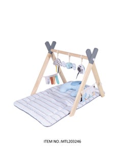 Generic Cross Border Baby Toddler Newborn Wooden Elephant Play Mat Fitness Frame Crawling Mat Toy With Pendant-Specifications:Wooden Koala Game Mat  - Image 2