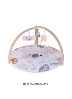Generic Cross Border Baby Toddler Newborn Wooden Elephant Play Mat Fitness Frame Crawling Mat Toy With Pendant-Specifications:Wooden Koala Game Mat  - Image 3