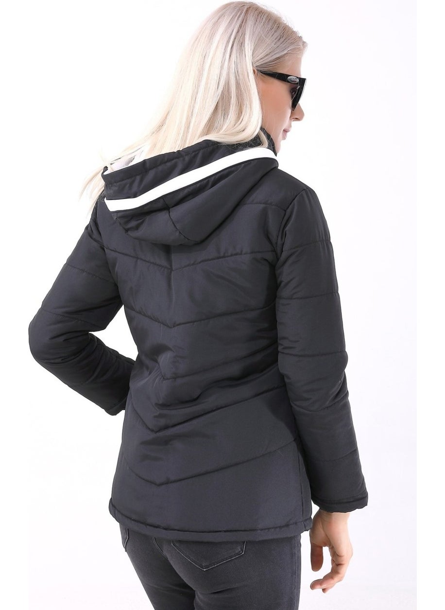 Barbora Stylish Hooded Puffer Coat  - Image 3