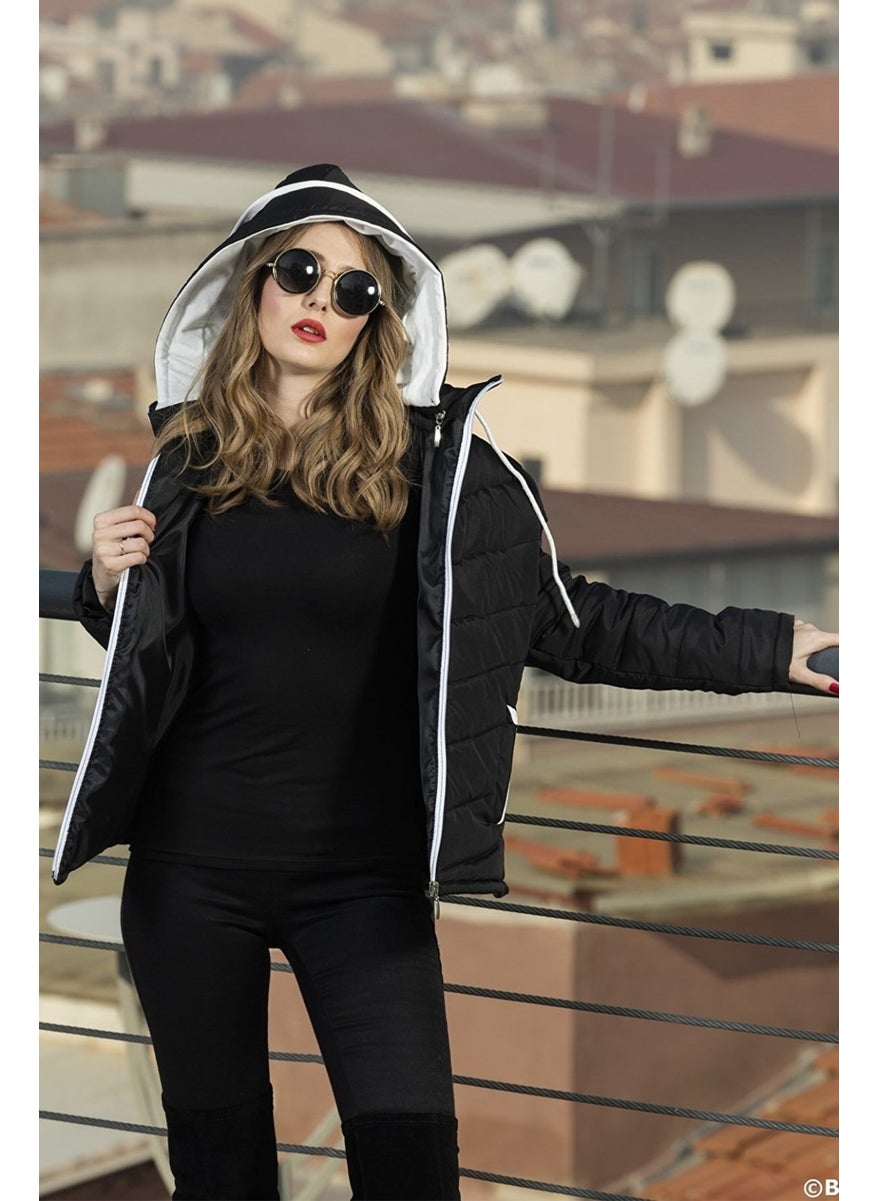 Barbora Stylish Hooded Puffer Coat  - Image 5