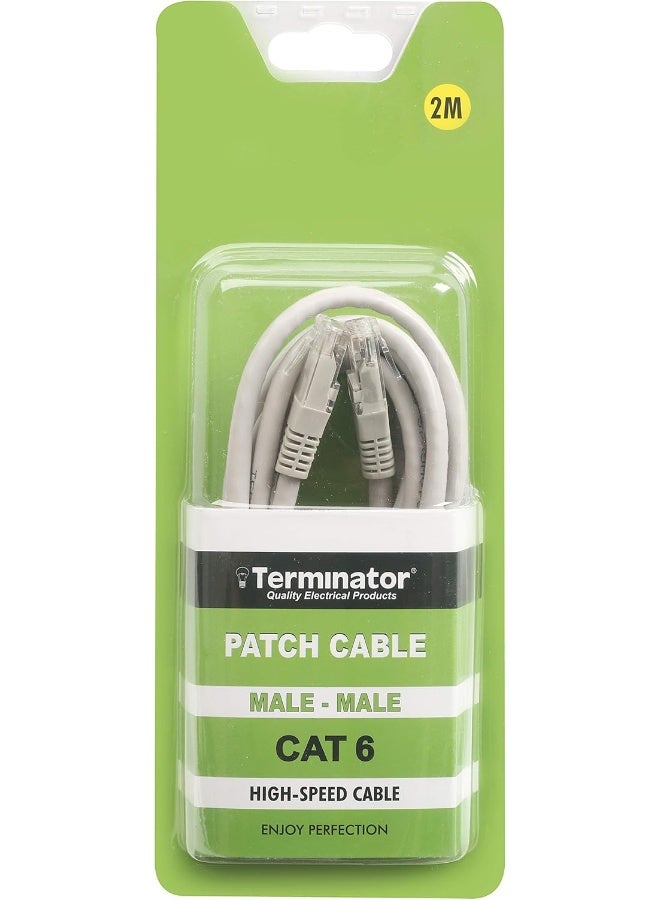 Terminator High Speed Patch Cable Cat6 White, 2 Meters - Tpcc-2M