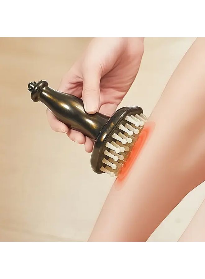 Portable Wooden Scalp Massager Comb With Magnetic Beads For Relaxation 1pc - Image 2