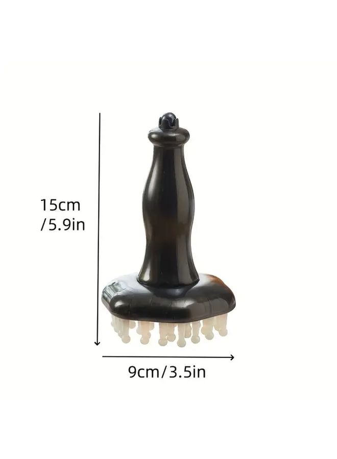 Portable Wooden Scalp Massager Comb With Magnetic Beads For Relaxation 1pc - Image 3