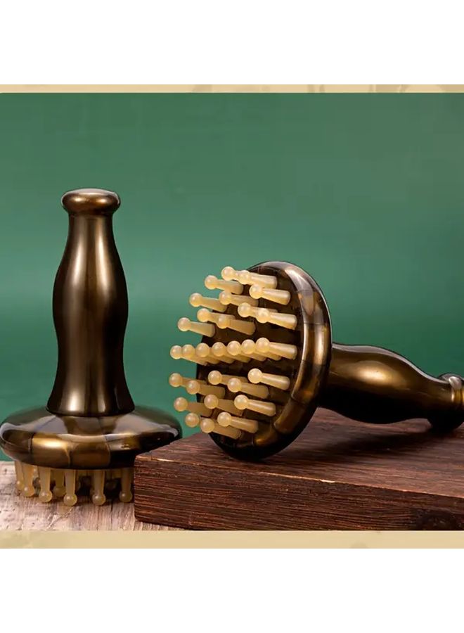 Portable Wooden Scalp Massager Comb With Magnetic Beads For Relaxation 1pc - Image 4