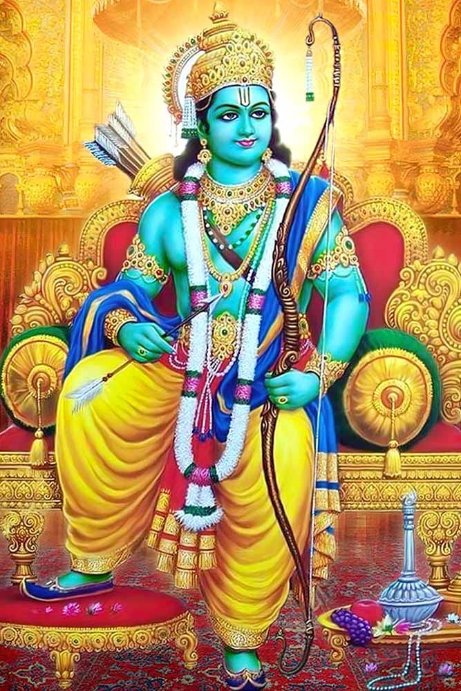 wallpics Lord Shree Ram Religious Waterproof Vinyl Sticker Poster 24x36 Inches Can18743