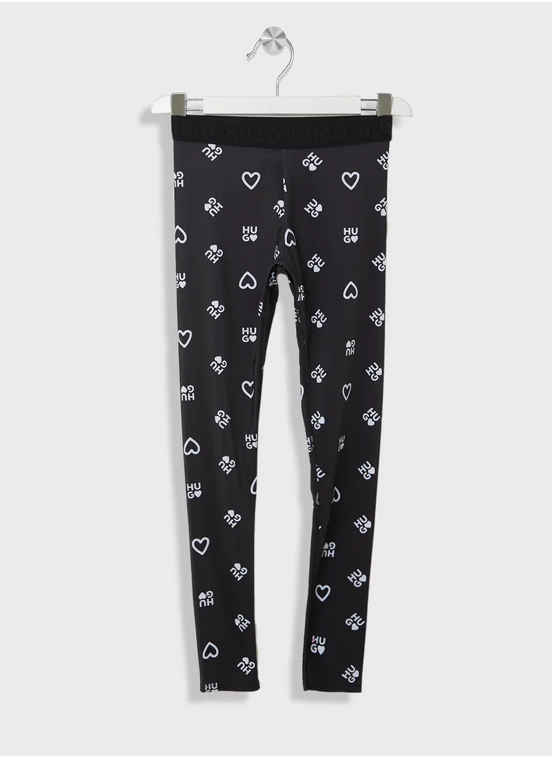 HUGO Kids Logo Aop Leggings