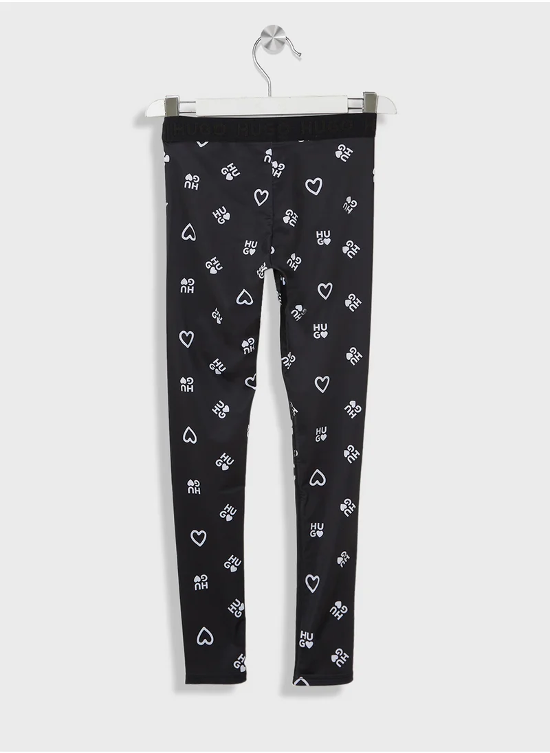 HUGO Kids Logo Aop Leggings