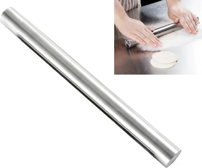 Mavi Trend Blue Trend 90 cm Stainless Aluminum Rolling Pin Practical Dough Rolling Rolling Pin 90 cm