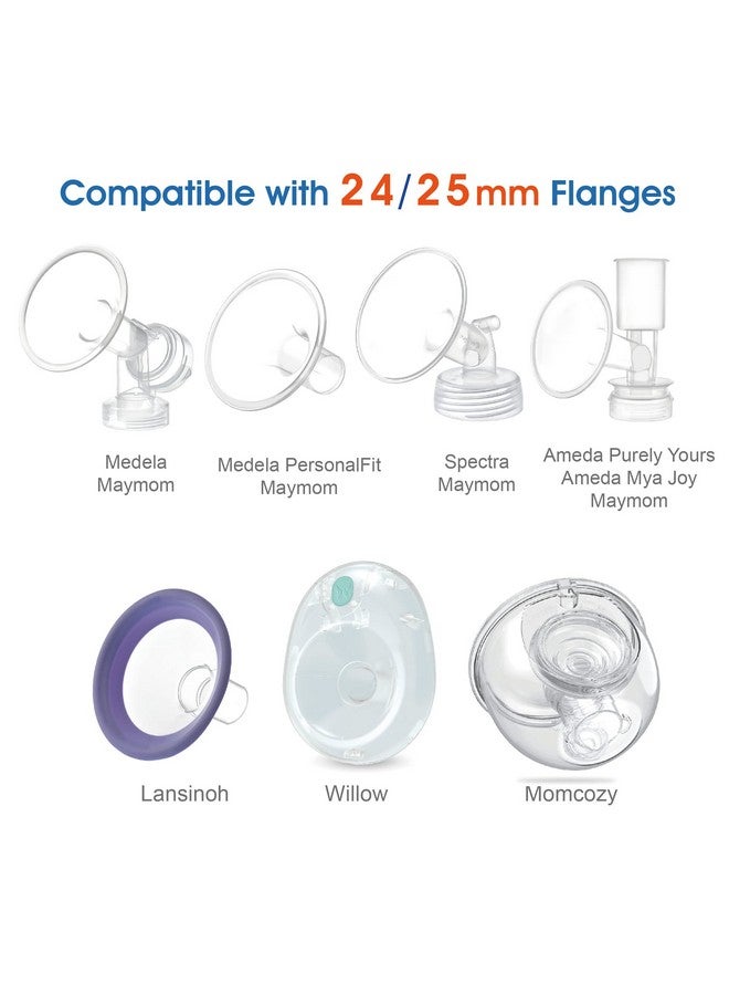 Maymom 15Mm Flange Inserts (Long) Compatible With Medela 24Mm Personalfit Shield Spectra 24Mm Freemie 25Mm Cup Compatible With Momcozy Wearable 24Mm Cup (S9 S10 S12) Willow Willow Go Flange - Image 5