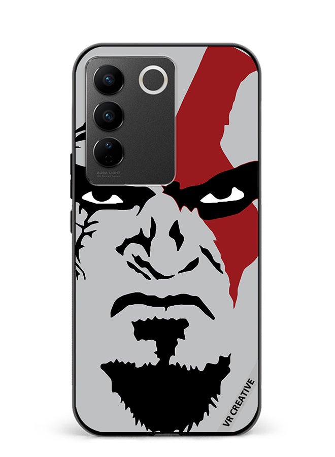 VR CREATIVE Protective Case Cover For Vivo V27e Face God Of War Design Multicolour - Image 1