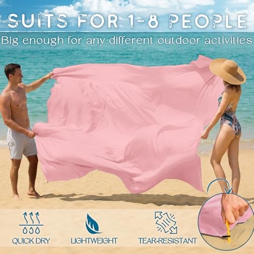 BYDOLL Beach Blanket 10'X9' Waterproof Sandproof Suits1-8 Adults Oversized Lightweight Large Blanket Picnic Mat for Beach Sand Free Travel Camping Hiking Picnic - Image 4