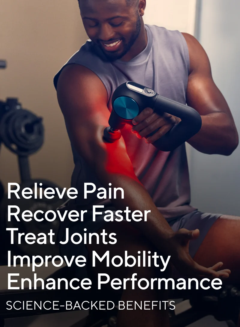 Therabody TheraGun Pro Plus 6-in-1 Deep Tissue Percussion Massage Gun - Handheld Personal Massager for Full Body Pain Relief & Muscle Tension with Biometric Breathwork, Vibration & Heated Attachments
