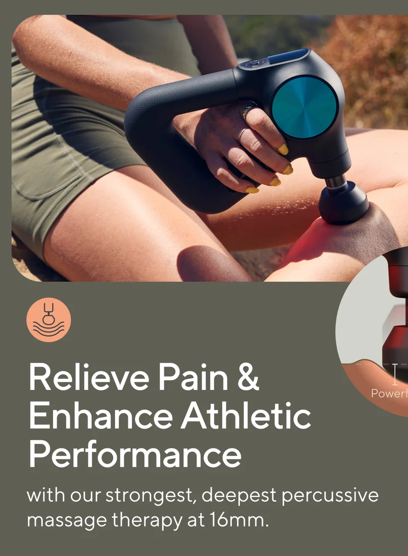 Therabody TheraGun Pro Plus 6-in-1 Deep Tissue Percussion Massage Gun - Handheld Personal Massager for Full Body Pain Relief & Muscle Tension with Biometric Breathwork, Vibration & Heated Attachments