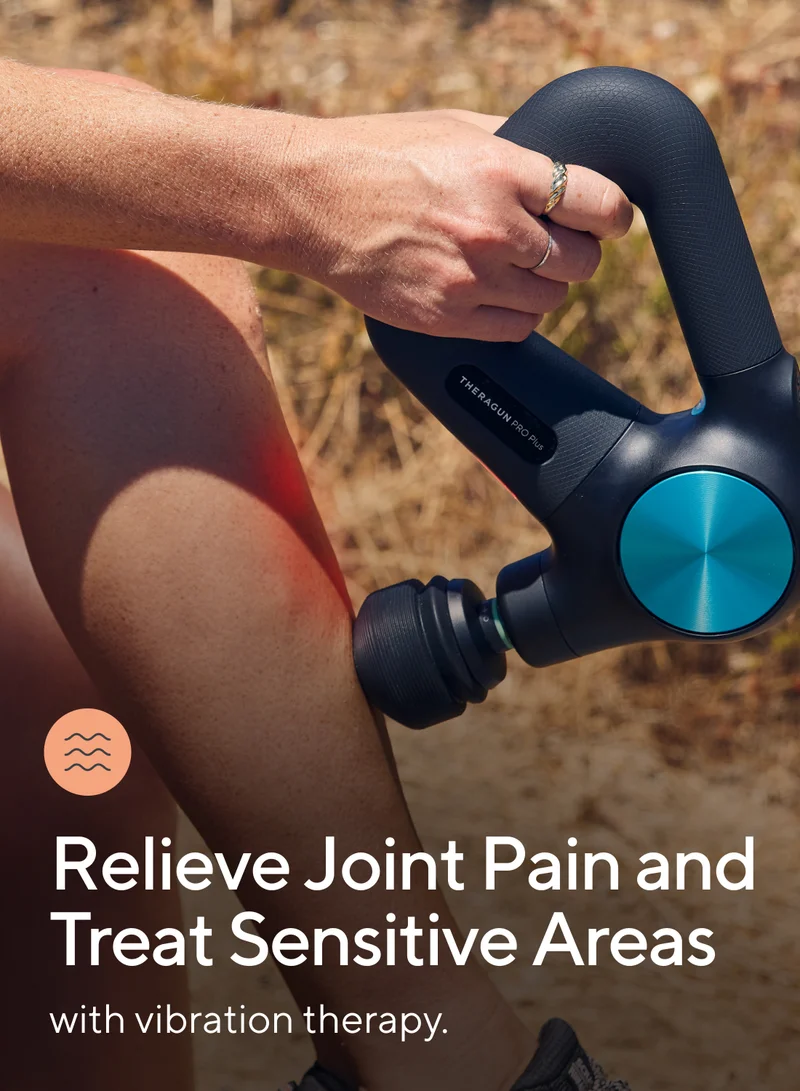Therabody TheraGun Pro Plus 6-in-1 Deep Tissue Percussion Massage Gun - Handheld Personal Massager for Full Body Pain Relief & Muscle Tension with Biometric Breathwork, Vibration & Heated Attachments
