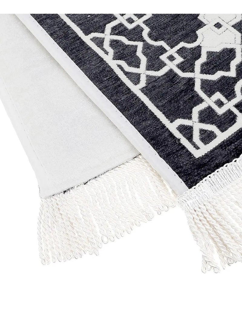 MANASEK Prayer Mat with a bag from the local brand Manasek | Original Saudi products | Made of polyester, cotton and soft double chenille fabric, comfortable and practical - 70 x 120 cm - Image 5