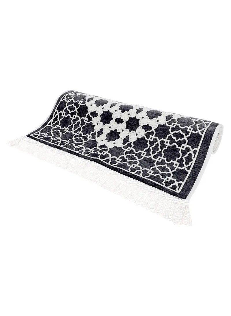 MANASEK Prayer Mat with a bag from the local brand Manasek | Original Saudi products | Made of polyester, cotton and soft double chenille fabric, comfortable and practical - 70 x 120 cm - Image 4