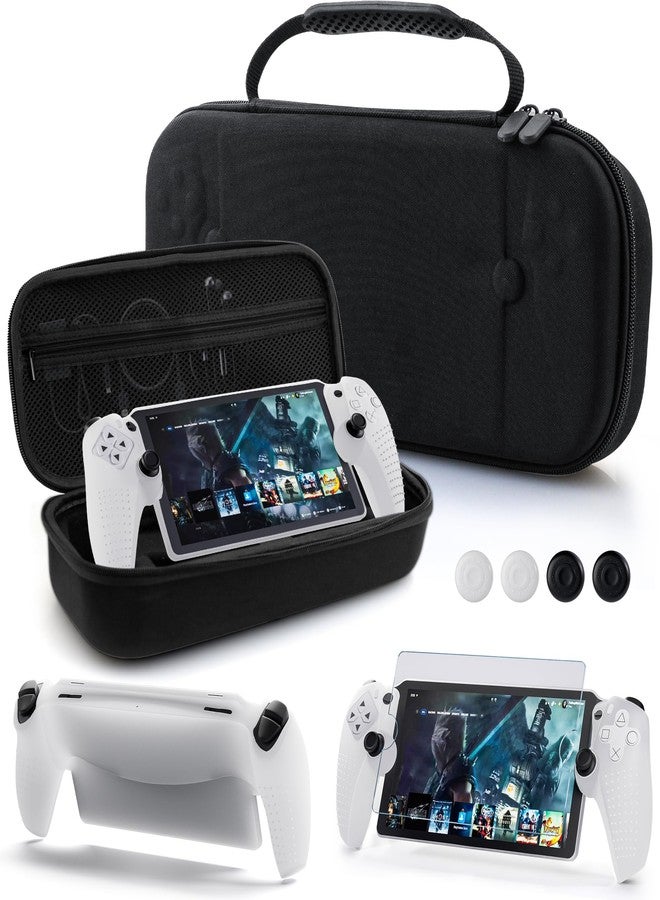 GLDRAM Carrying Case for Playstation Portal Remote Player, Built-in Stand Handheld Travel Storage Bag Pouch for PS5 Portal Accessories with Silicone Protective Cover, HD Screen Protector & Thumb Caps - Image 1